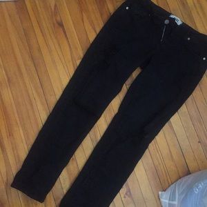 Paige black distressed denim